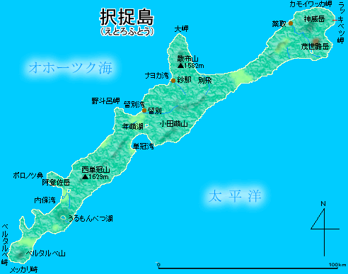 択捉島地図