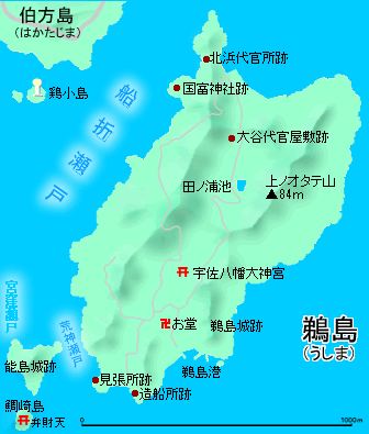 鵜島地図
