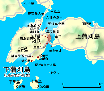 下蒲刈島地図