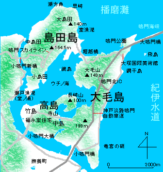 大毛島・島田島地図