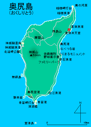 奥尻島地図
