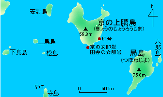 京の上臈島地図