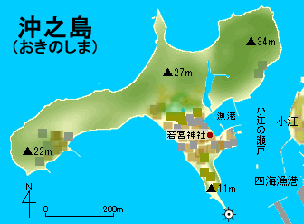 沖之島地図