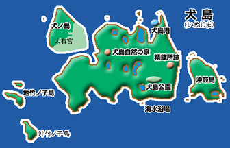 犬島地図