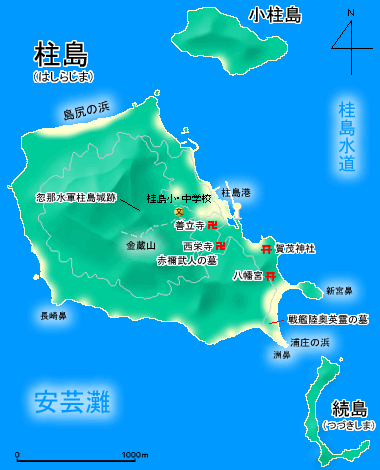 柱島地図